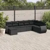 Image de Salon de jardin modulable vidaxl noir 8 pieces resine tressee 62 x 62 x 69 cm 8 personnes
