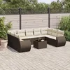 Image de Salon de jardin modulable Vidaxl resine tressee marron 10 pieces x 71 x 69