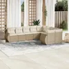 Image de vidaXL Salon de Jardin avec Coussins 9 pcs, Canapés de Terrasse, Ensemble de Meubles de Patio, Mobilier d'Extérieur, Beige 3221837