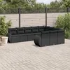 Image de Salon de jardin modulable vidaxl 10 pieces resine tressee noir 62 x 62 x 69 cm 10 personnes