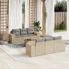 Image de vidaXL Salon de Jardin avec Coussins 7 pcs, Canapés de Terrasse, Ensemble de Meubles de Patio, Mobilier d'Extérieur, Beige 3222308