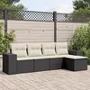 Image de vidaXL Salon de Jardin avec Coussins 5 pcs, Canapés de Terrasse, Ensemble de Meubles de Patio, Mobilier d'Extérieur, Noir 3222485