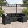 Image de vidaXL Salon de Jardin avec Coussins 5 pcs, Canapés de Terrasse, Ensemble de Meubles de Patio, Mobilier d'Extérieur, Noir 3222564