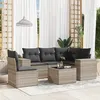 Image de vidaXL Salon de Jardin avec Coussins 6 pcs, Canapés de Patio, Ensemble de Meubles, Mobilier de Terrasse Exterieur, Gris 3222581