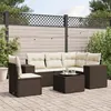 Image de Salon de jardin modulable Vidaxl rotin marron 6 pieces x 83 x 69 5 personnes