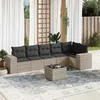 Image de Salon de jardin modulable Vidaxl resine tressee gris 7 pieces x 83 x 69
