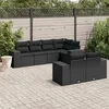 Image de Salon de jardin modulable Vidaxl resine tressee noir 7 pieces x 83 x 69 7 personnes