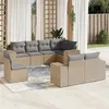 Image de vidaXL Salon de Jardin avec Coussins 8 pcs, Canapés de Terrasse, Ensemble de Meubles de Patio, Mobilier d'Extérieur, Beige 3222838