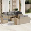 Image de Salon de jardin modulable VIDAXL beige resine tressee 9 pieces 62 x 62 x 69 cm