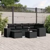 Image de vidaXL Salon de Jardin avec Coussins 7 pcs, Canapés de Terrasse, Ensemble de Meubles de Patio, Mobilier d'Extérieur, Noir 3222864