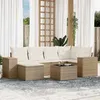 Image de Salon de jardin modulable vidaxl beige 7 pieces rotin 62 x 62 x 69 cm
