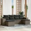 Image de vidaXL Salon de Jardin avec Coussins 6 pcs, Canapés de Terrasse, Ensemble de Meubles de Patio, Mobilier d'Extérieur, Gris 3222919