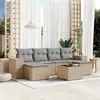 Image de vidaXL Salon de Jardin avec Coussins 7 pcs, Canapés de Terrasse, Ensemble de Meubles de Patio, Mobilier d'Extérieur, Beige 3222928