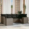 Image de vidaXL Salon de Jardin avec Coussins 6 pcs, Canapés de Terrasse, Ensemble de Meubles de Patio, Mobilier d'Extérieur, Gris 3222979