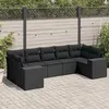 Image de Salon de jardin modulable Vidaxl noir 7 pieces resine tressee 62 x 62 x 69 cm 7 personnes