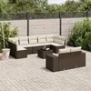 Image de Salon de jardin modulable GENERIQUE 9 personnes 10 pieces resine tressee 62 x 62 x 69 cm marron