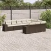 Image de Salon de jardin modulable Vidaxl resine tressee marron 2 pieces 62 x 62 x 69 10 personnes