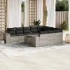 Image de Salon de jardin modulable Vidaxl resine tressee gris 11 pieces x 83 x 69