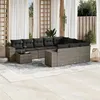 Image de vidaXL Salon de Jardin avec Coussins 11 pcs, Canapés de Terrasse, Ensemble de Meubles de Patio, Mobilier d'Extérieur, Gris 3223129