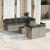 Image de vidaXL Salon de Jardin avec Coussins 8 pcs, Canapés avec Pieds Réglables, Ensemble de Meubles d'Extérieur Patio Terrasse, 3217302