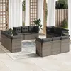 Image de Salon de jardin modulable VIDAXL resine tressee gris 12 pieces 12 personnes