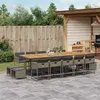 Image de Salon de jardin modulable vidaxl resine tressee beige 13 pieces 62 x 62 x 69 cm 12 personnes
