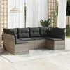 Image de vidaXL Salon de Jardin avec Coussins 6 pcs, Canapés avec Pieds Réglables, Ensemble de Meubles d'Extérieur Patio Terrasse, 3217392