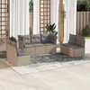 Image de Salon de jardin modulable vidaxl resine tressee beige 7 pieces 62 x 62 x 69 cm 7 personnes