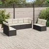 Image de Salon de jardin modulable Vidaxl resine tressee noir 8 pieces 62.0 x 62 x 69 8 personnes