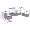 Image de Salon de jardin modulable vidaxl resine tressee 8 personnes 8 pieces 62 x 62 x 69 cm beige