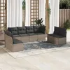 Image de Salon de jardin modulable GENERIQUE 8 pieces resine tressee gris 62 x 62 x 69 cm 8 personnes