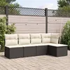 Image de Salon de jardin modulable GENERIQUE 5 pieces 5 personnes resine tressee 62 x 62 x 69 cm noir