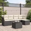 Image de Salon de jardin modulable vidaxl resine tressee 5 personnes noir 62 x 62 x 69 cm 6 pieces
