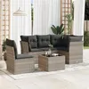 Image de vidaXL Salon de Jardin avec Coussins 6 pcs, Canapés avec Pieds Réglables, Ensemble de Meubles d'Extérieur Patio Terrasse, 3217652