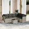 Image de vidaXL Salon de Jardin avec Coussins 7 pcs, Canapés de Terrasse, Ensemble de Meubles de Patio, Mobilier d'Extérieur, Gris 3217692