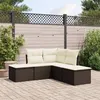 Image de Salon de jardin modulable vidaxl resine tressee marron 5 personnes 55 x 62 x 69 cm 5 pieces