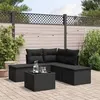 Image de Salon de jardin modulable vidaxl resine tressee 5 personnes noir 55 x 62 x 69 cm 6 pieces