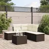 Image de Salon de jardin modulable vidaxl 5 personnes resine tressee 6 pieces 55 x 62 x 69 cm marron