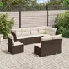 Image de Salon de jardin modulable VIDAXL rotin marron 8 pieces 8 personnes