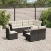 Image de VIDAXL Salon de jardin modulable 9 pièces résine tressée noir 8 places table fixe 55x62x69 cm