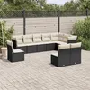 Image de Salon de jardin - vidaXL - 10 pcs - Résine tressée - Coussins amovibles - Conception modulaire