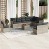 Image de vidaXL Salon de Jardin avec Coussins 11 pcs, Canapés avec Pieds Réglables, Ensemble de Meubles d'Extérieur Patio Terrasse, 3217812