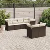 Image de vidaXL Salon de Jardin avec Coussins 7 pcs, Canapés de Terrasse, Ensemble de Meubles de Patio, Mobilier d'Extérieur, Marron 3217903