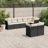 Image de vidaXL Salon de Jardin avec Coussins 8 pcs, Canapés de Terrasse, Ensemble de Meubles de Patio, Mobilier d'Extérieur, Noir 3217906