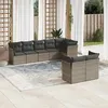 Image de vidaXL Salon de jardin 8 pcs avec coussins gris résine tressée 3217910