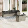 Image de vidaXL Salon de Jardin avec Coussins 8 pcs, Canapés avec Pieds Réglables, Ensemble de Meubles d'Extérieur Patio Terrasse, 3217912