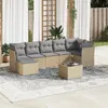 Image de Salon de jardin modulable vidaxl resine tressee 8 pieces beige 55 x 62 x 69 cm