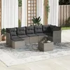 Image de Salon de jardin modulable vidaxl resine tressee 8 pieces 7 personnes 55 x 62 x 69 cm gris
