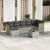 Image de vidaXL Salon de Jardin avec Coussins 8 pcs, Canapés avec Pieds Réglables, Ensemble de Meubles d'Extérieur Patio Terrasse, 3217982