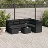 Image de Salon de jardin modulable GENERIQUE resine tressee 8 pieces noir 55 x 62 x 69 cm 7 personnes